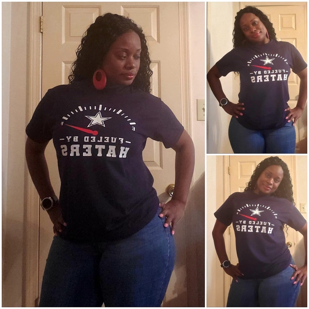 Custom made Dallas hater shirt.